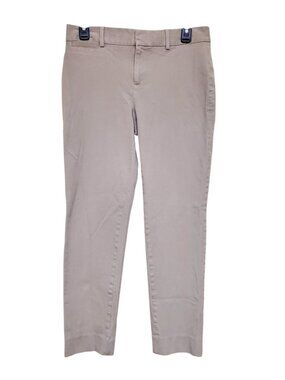 Crown & Ivy Cary Women's Light Tan Khaki Slim‎ Ankle Leg Career Uniform Pant 6